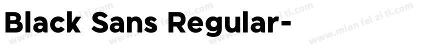 Black Sans Regular字体转换